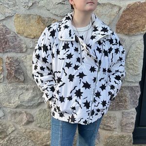 Anba Vintage 80s black and white ski jacket size large